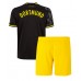 Borussia Dortmund Fußballbekleidung Auswärtstrikot Kinder 2022-23 Kurzarm (+ kurze hosen)